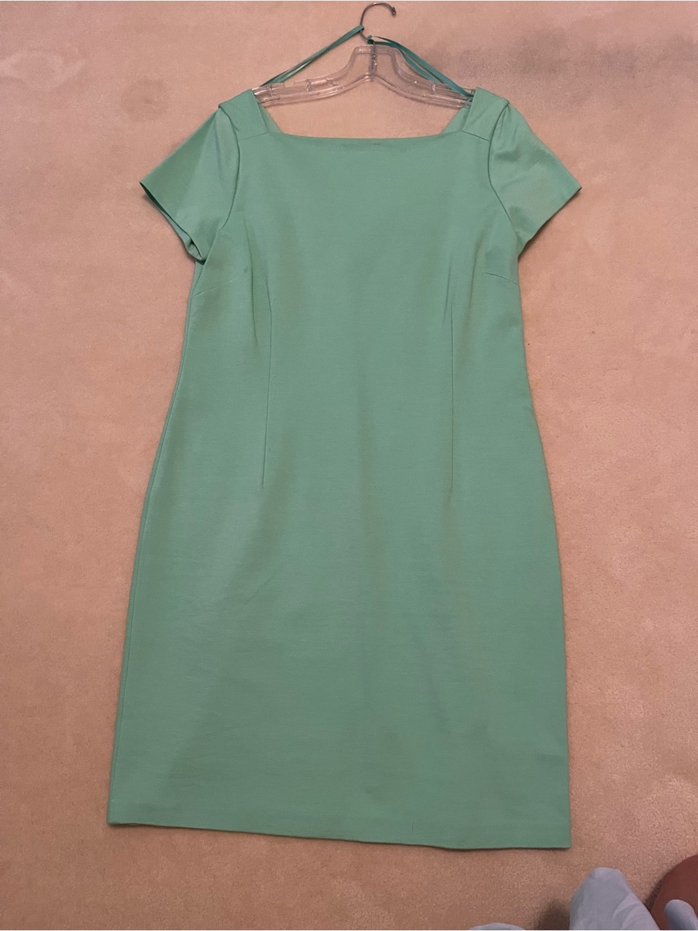 Classic Mint Green Cap Sleeve Sheath Dress